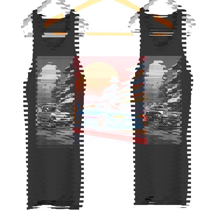 Jdm レトロ 日本自動車 レースカー 東京 スカイライン サンセット タンクトップ