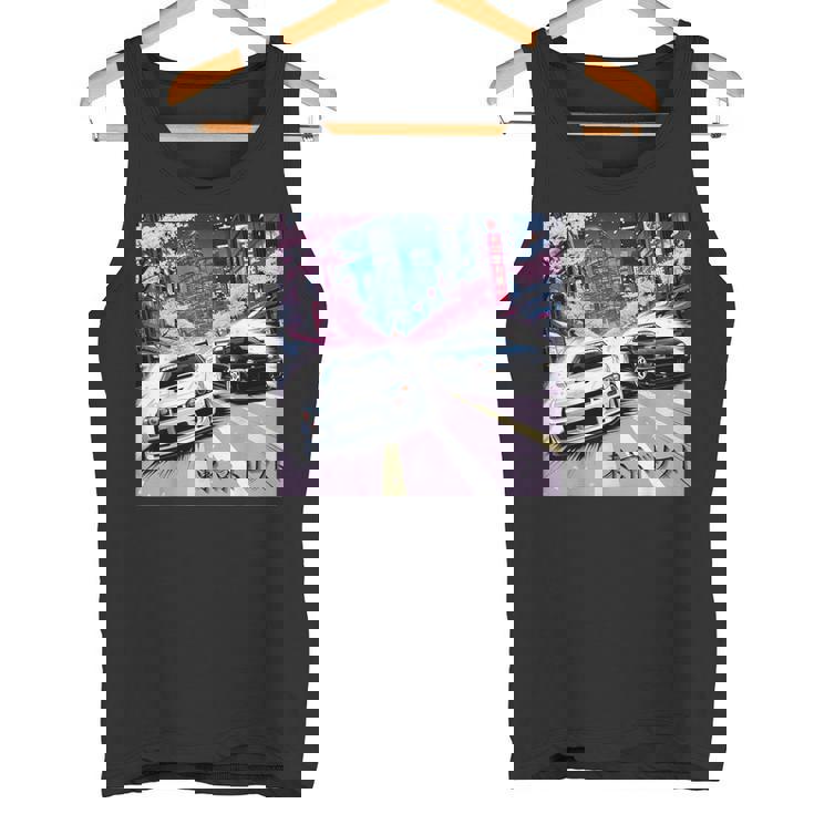 Jdm レースカーズ 東京ストリート ドリフト アニメ風 桜 タンクトップ