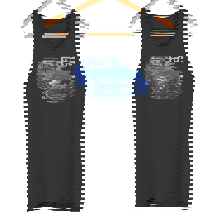 Jdm 車 R34 ベイサイド ブルー-Spec Ii タンクトップ