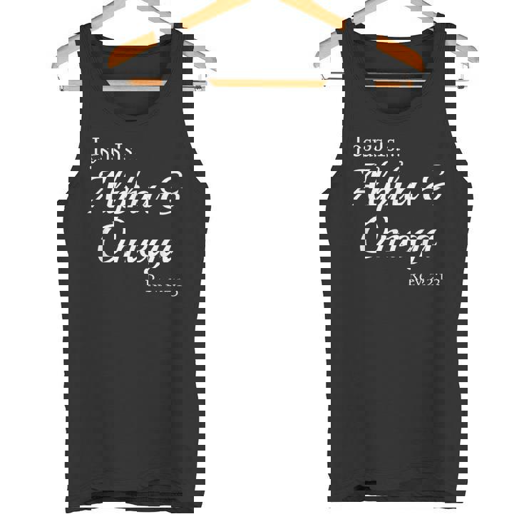 Jesús Es Alfa Y Omega Apocalipsis 22 Camiseta sin mangas