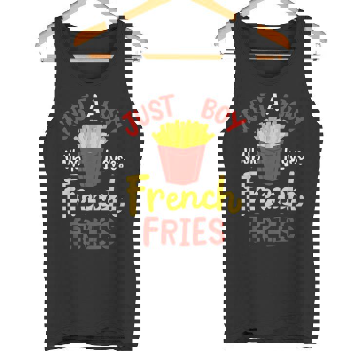 Just A Boy Who Loves French Fries フライドポテト じゃがいも ヴィーガン タンクトップ
