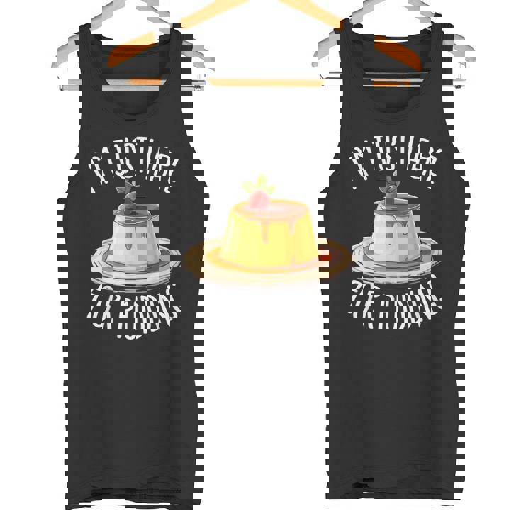 Just Here For Pudding デザイン メンズ レディース デザートプリン タンクトップ