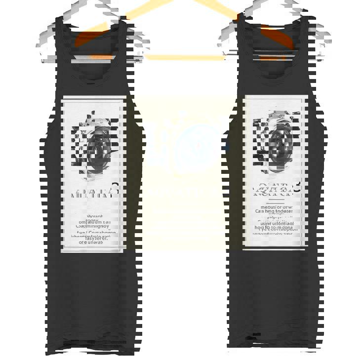 Kenko 水中カメラハウジングaquatica アクアティカ 前面プリント 80年代復刻 タンクトップ