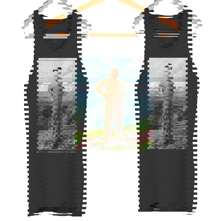 Kim Jong Il Kim Jong Un Humour North Korea タンクトップ