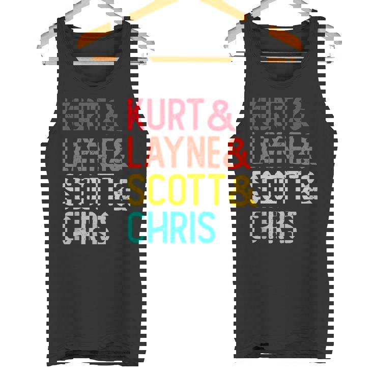 Kurt & Layne &Cott & Chris Fuentes Grunge Distressed Camiseta sin mangas