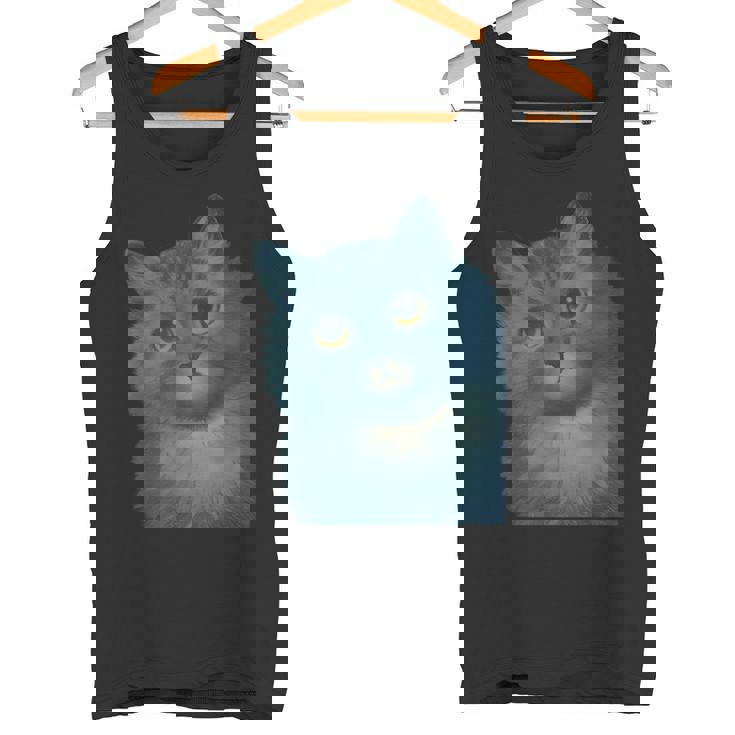 L Wain作 青い猫 タンクトップ