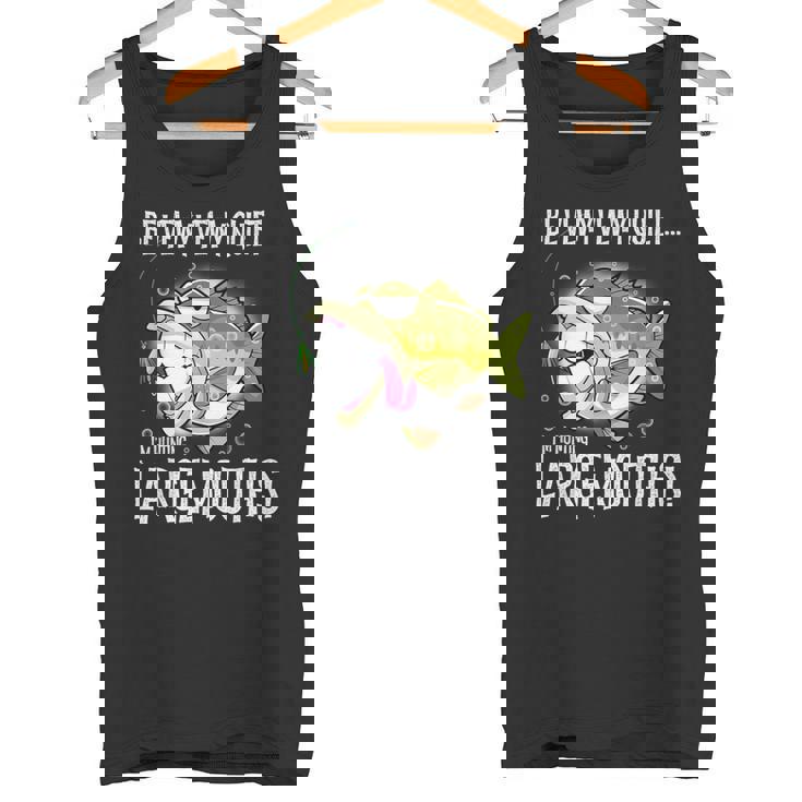 Largemouth Hunter 面白いビッグバス釣りユーモア タンクトップ