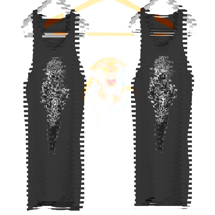 Leaping Tiger。強者だけが生き残る。 タンクトップ