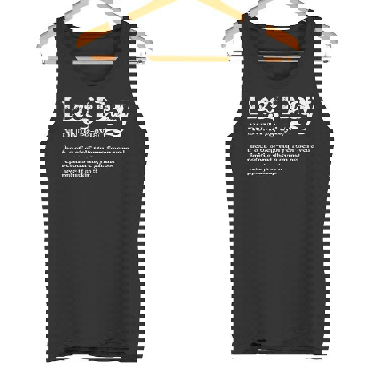 Leg Day Definition Funda Para Bomba De Gimnasio De Gran Tamaño Camiseta sin mangas