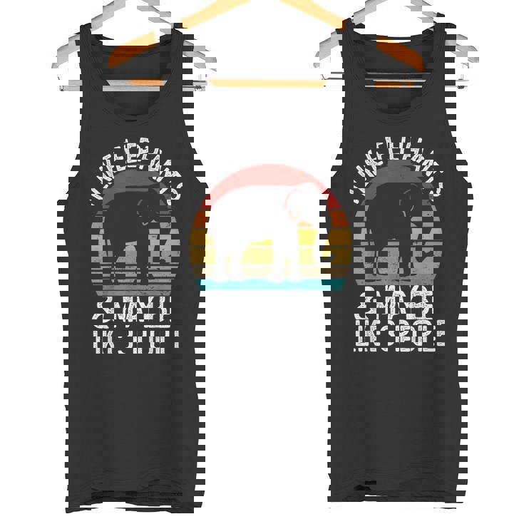 I Like Elephants And Maybe Like 3 People シャツ 象 タンクトップ