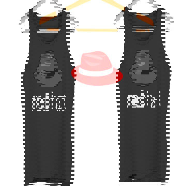 Linuxレッドハット愛好家tシャツペンギンタックスオープンソースos タンクトップ