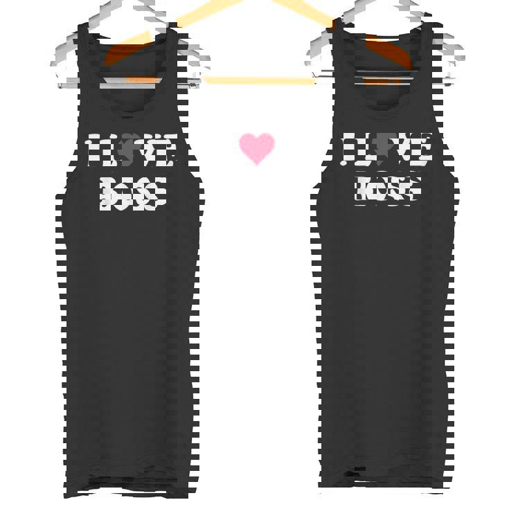 I Love Boss マッチング ガールフレンド&ボーイフレンド ボス名 タンクトップ
