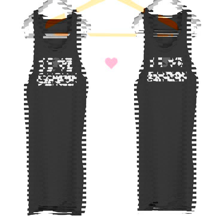 I Love Cannon マッチング ガールフレンド&ボーイフレンド キャノン名 タンクトップ