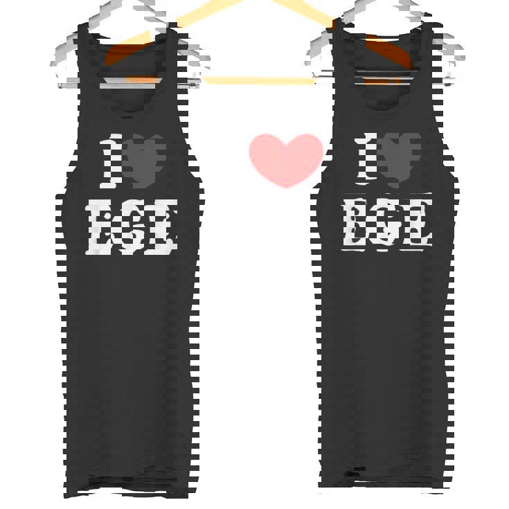 I Love Ege 私は愛する Ege タンクトップ