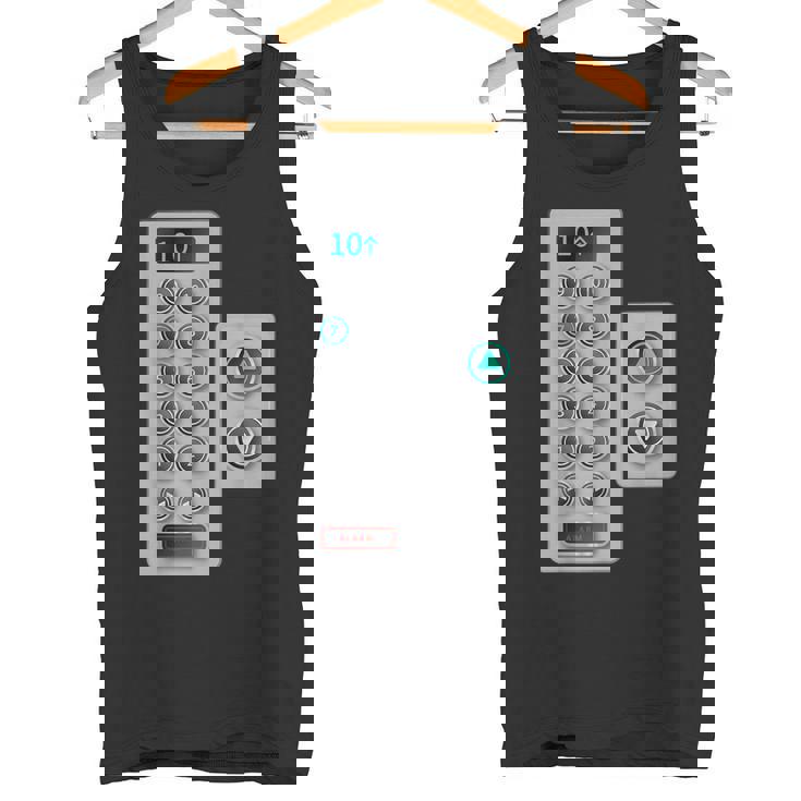 I Love Elevator ギフト かわいいエレベーターボタン メカニッククロージャー タンクトップ