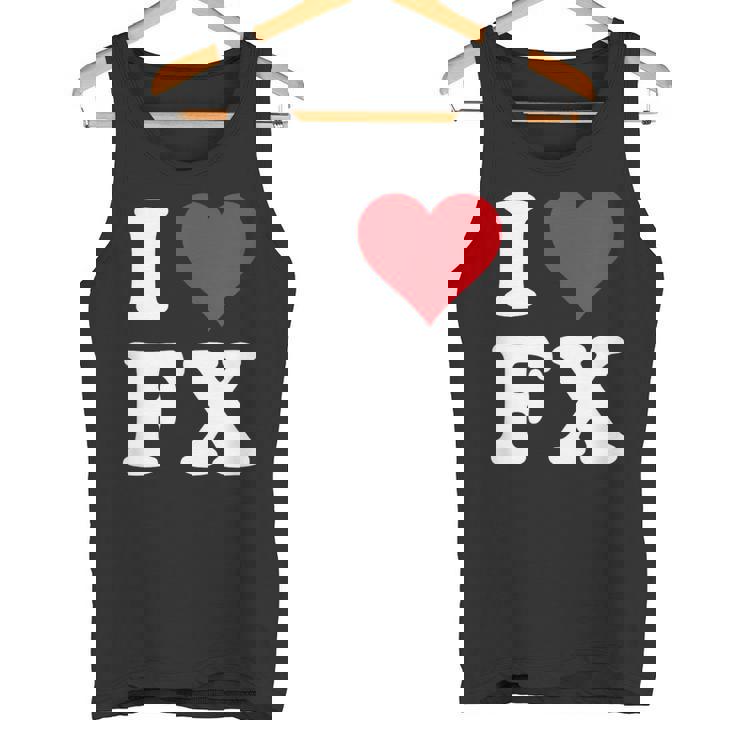 I Love Fx イニシャル I Heart FX 名前 F X タンクトップ