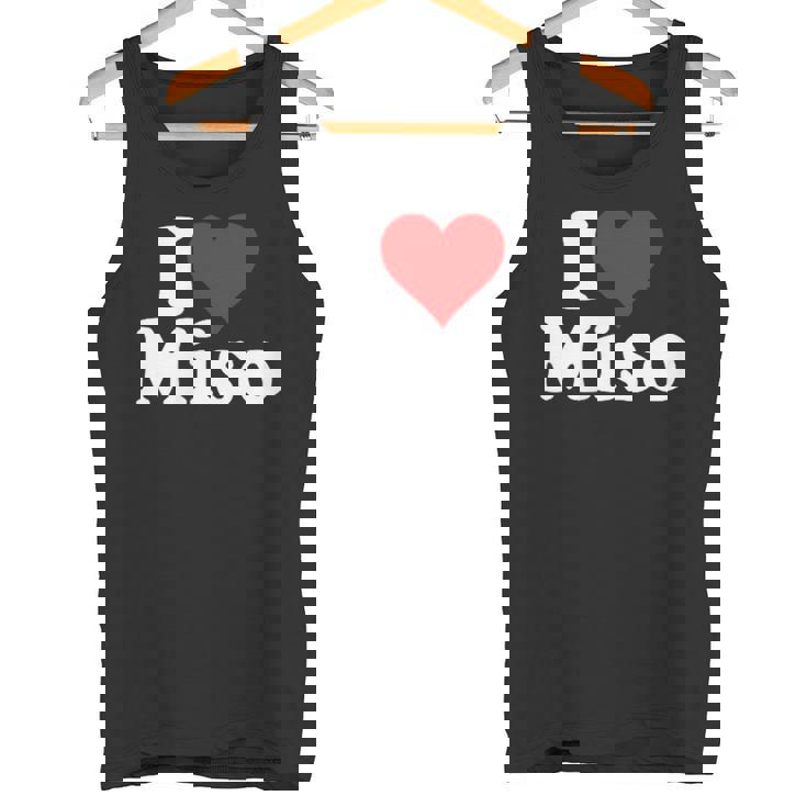 I Love Heart Miso 発酵大豆ペースト ミソスープ タンクトップ