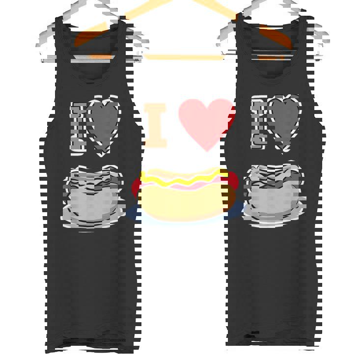 I Love Hot Dog 私はホットドッグを愛している ホットドッグ タンクトップ