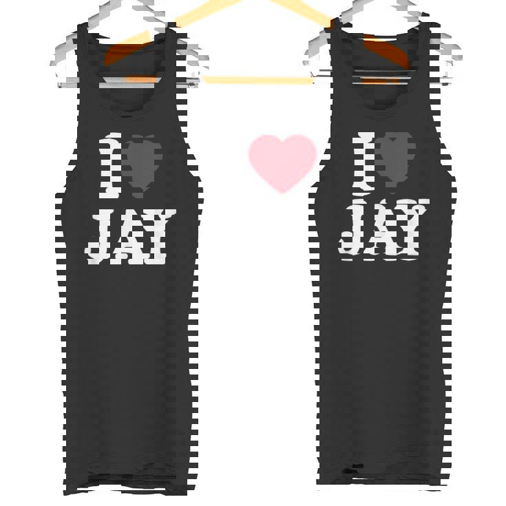 I Love Jay I Heart Jay レッドハート タンクトップ