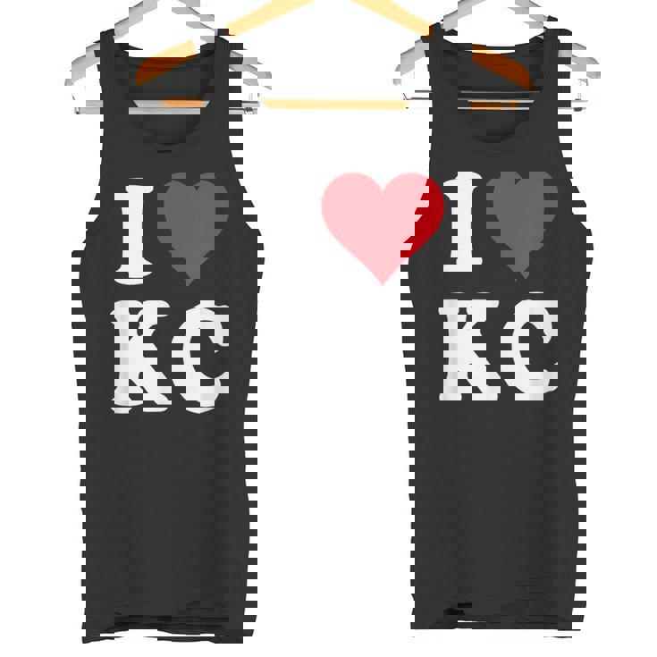 I Love Kc Initials I Heart KC First Last Name K C タンクトップ