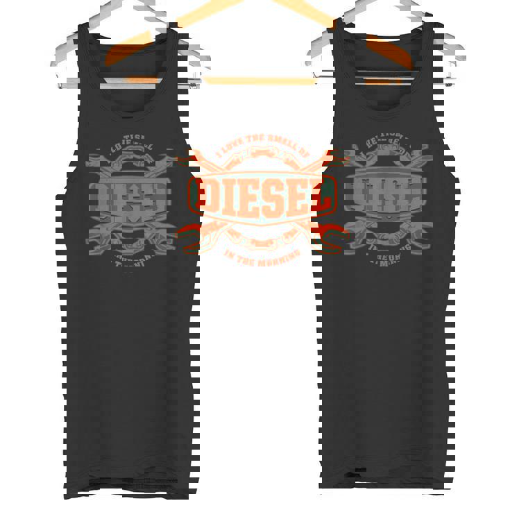 I Love Themell Of Diesel 車 メカニックオートサービスマン タンクトップ