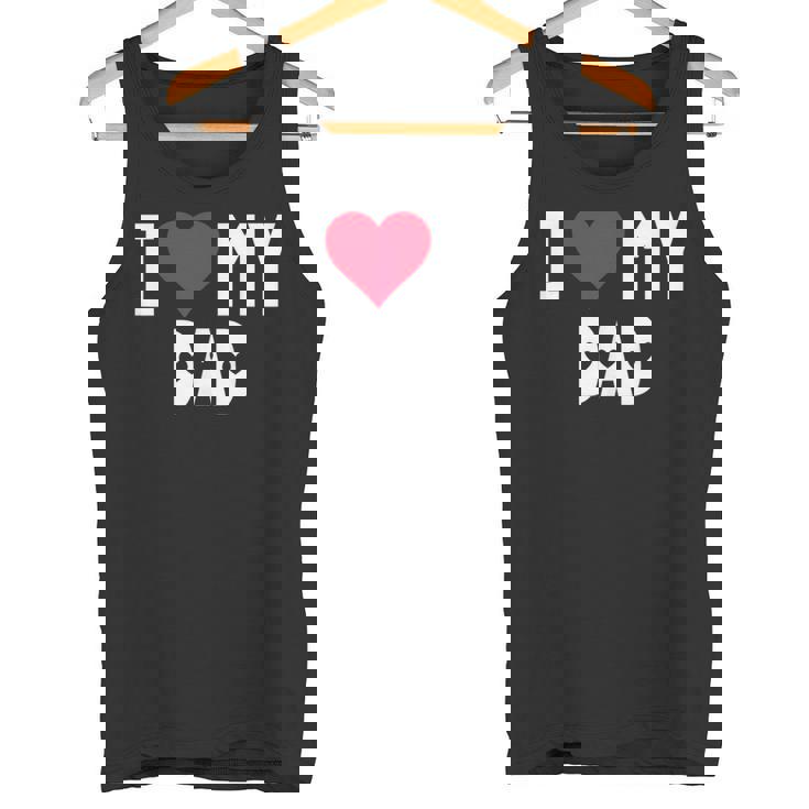 I Love My Dad シャツ I Heart Dad Love Dad タンクトップ