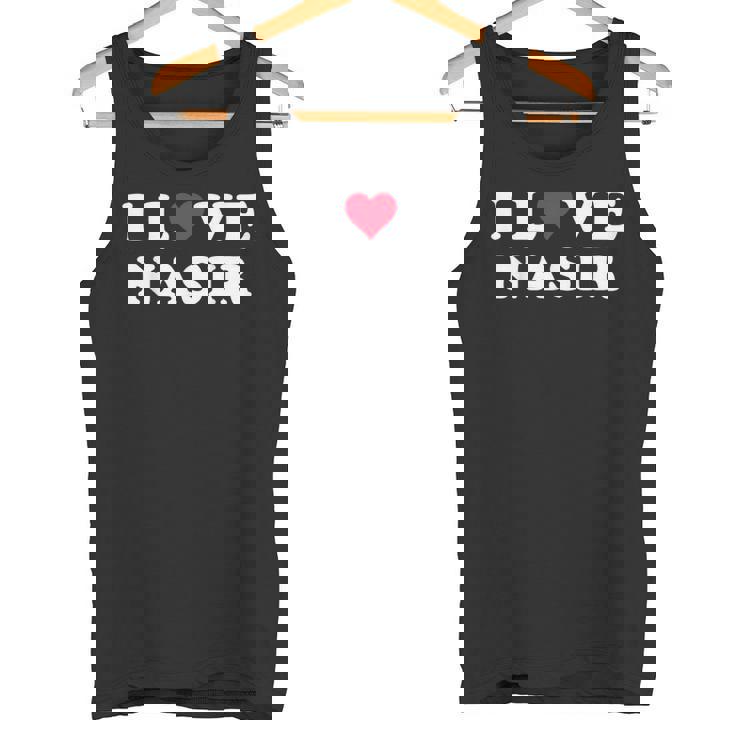 I Love Nasir マッチング ガールフレンド&ボーイフレンド ナシル名 タンクトップ