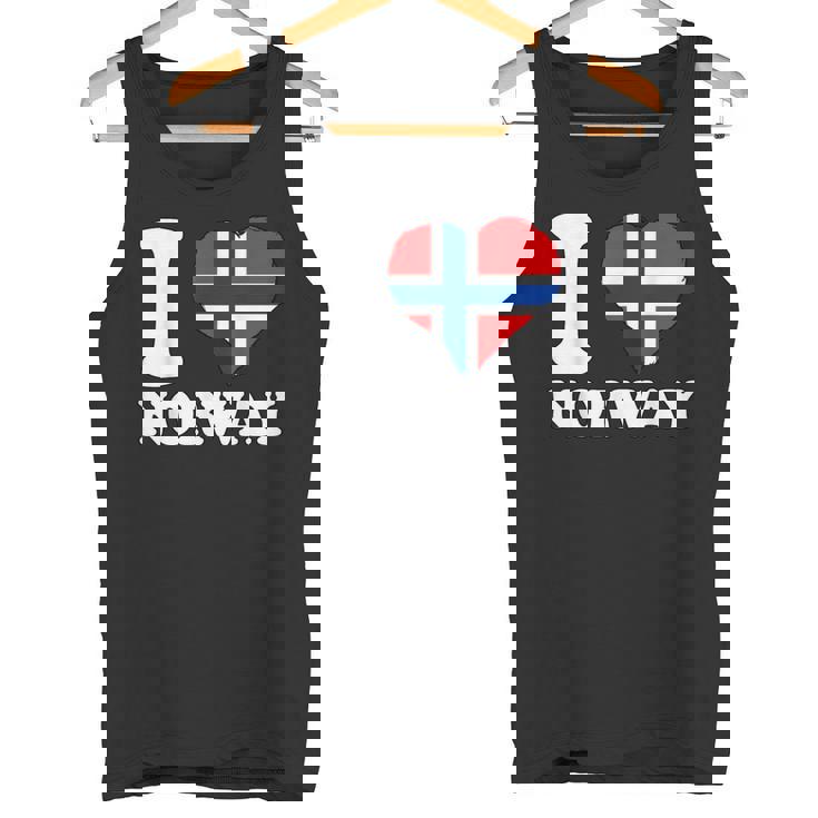 I Love Norwegian Pride ノルウェーのルーツ ノルウェー国旗 タンクトップ