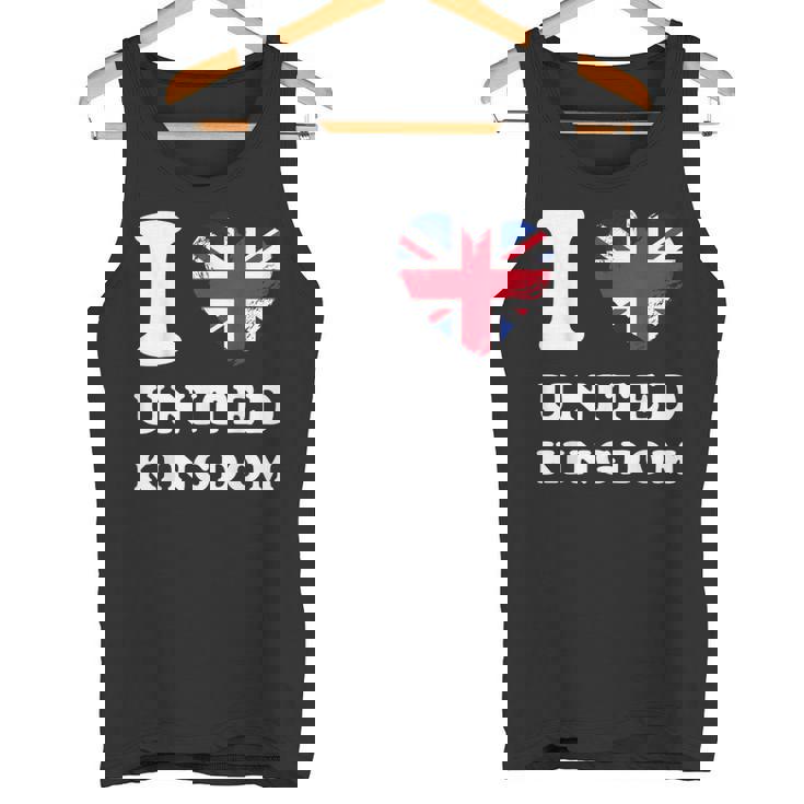 I Love United Kingdom ハートフラッグ イギリス Uk グレートブリテン タンクトップ