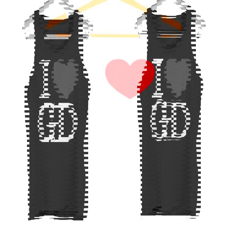 I Love ハート Gd タンクトップ