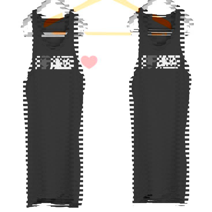 I Love ハート Java タンクトップ