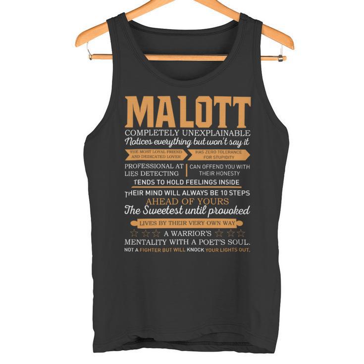 Malott Completely Unexplainable Notices Everything But Won’T Say It Name Tank Top