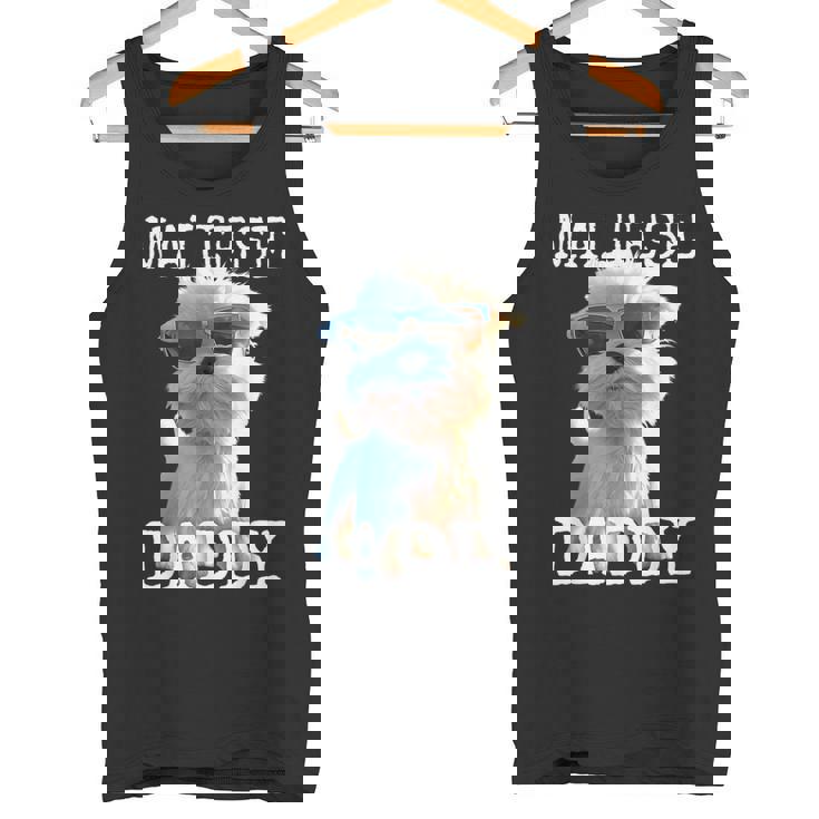 Maltese Daddyマルチーズ お父さん 犬 お父さん 父の日 お父さん スウィート・マルチーズ タンクトップ