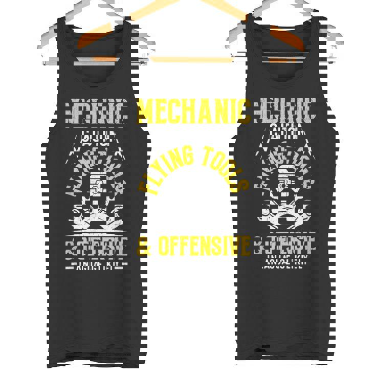 Mechanic Caution Flying Tools 自動車整備士 タンクトップ