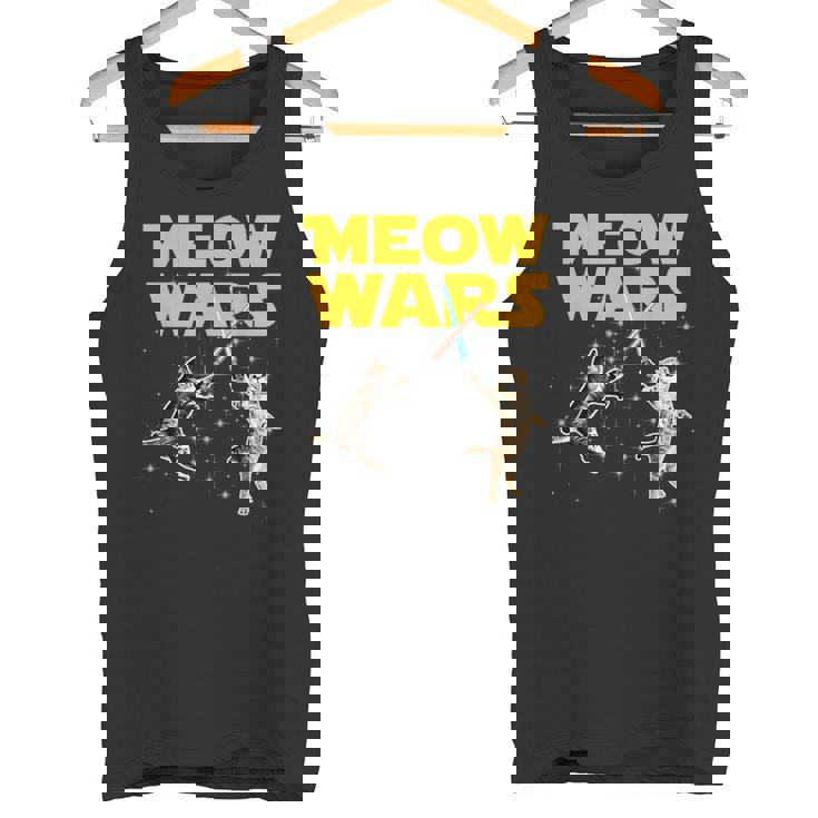 Meow Wars 猫好きのための面白いグラフィック タンクトップ