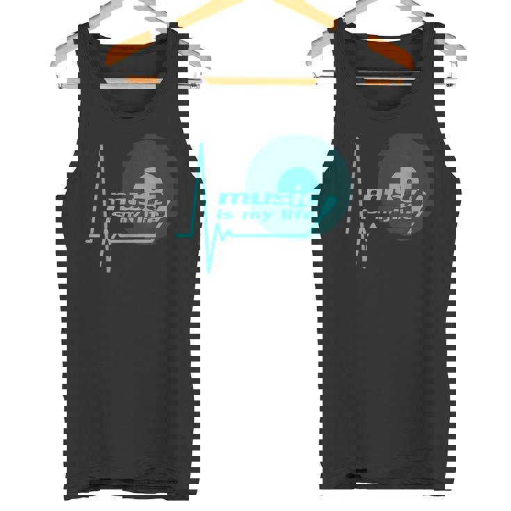 Music Is My Life Quote テクノハウス ダブ ステップ トランスハウス タンクトップ