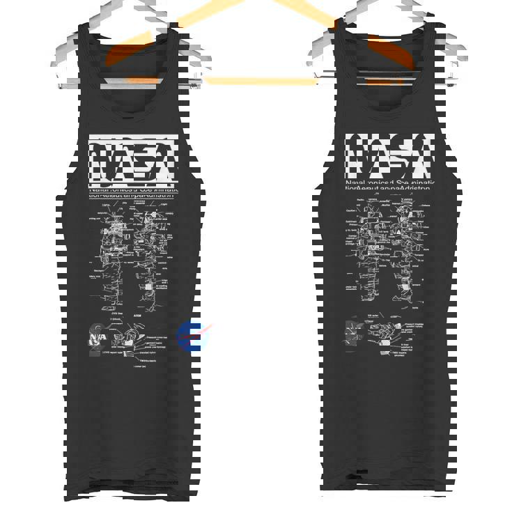 Nasa宇宙飛行士服の概略図 タンクトップ