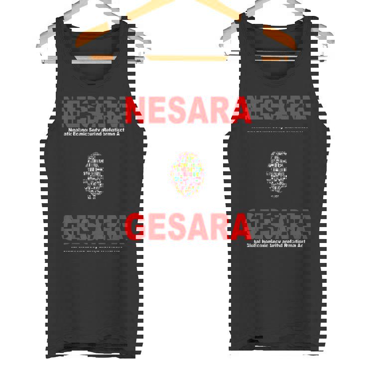 Nesara Gesara、赤い文字。 タンクトップ
