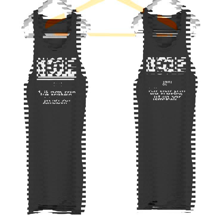 Nicole Definition ファニーファーストネーム ユーモアニックネーム ユニーク タンクトップ