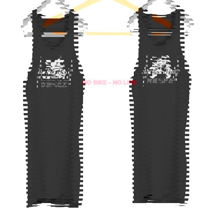 No Bike No Life 面白い オートバイ ハートビート タンクトップ
