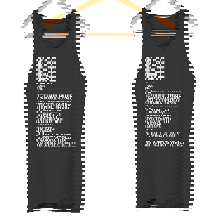 Nombre Camisa Kai Definition Nombre Personalizado Divertido Camiseta sin mangas
