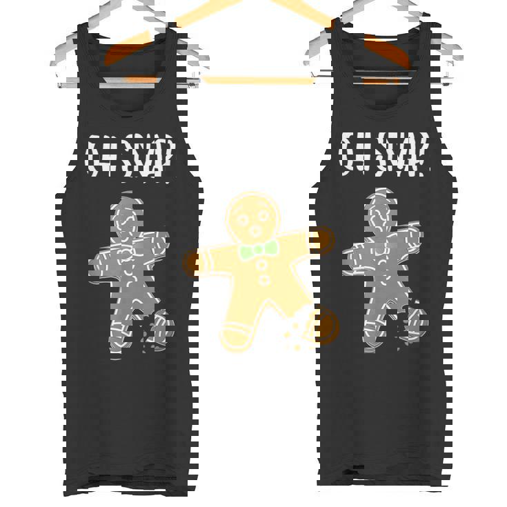 Ohnap ジンジャーブレッドマン クッキー 骨折脚 面白い タンクトップ