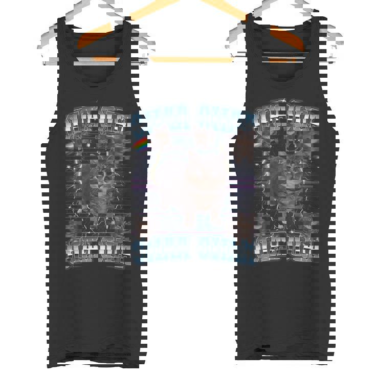 Oiia Oiia Cat スピニング キャット ミーム ファニー トレンディ キャット 長袖tシャツ タンクトップ