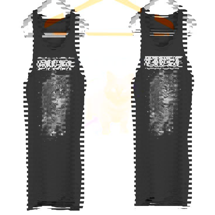 Oiiaoiia 猫 スピニング 猫 ミーム ファニー トレンディ キャット ミーム タンクトップ