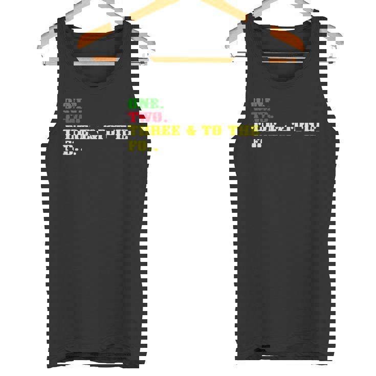 One Two Three And To The Fo オールドスクール ラッパー ヒップホップ タンクトップ