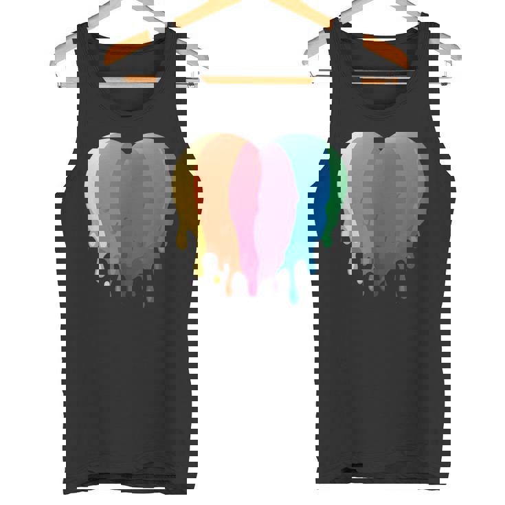Orgullo Del Corazón Del Arco Iris Lgbtq Camiseta sin mangas