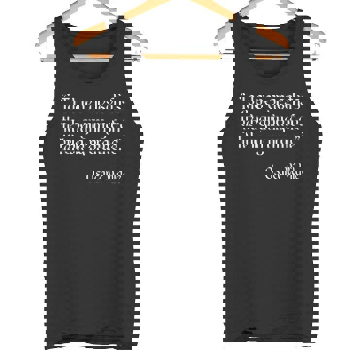 Oscar Wilde シャツ To Love Yourself 引用 タンクトップ