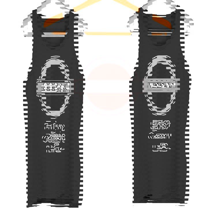 Ossan おっさん（車好き ロゴ エンブレム パロディ）【変なtシャツ屋さん】文字 メッセージ 面白い デザイン タンクトップ