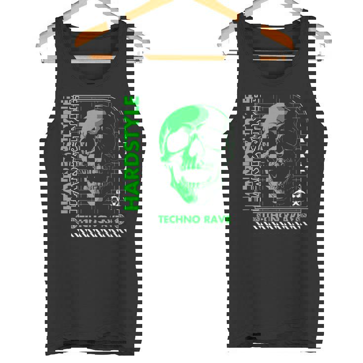 Outfit Rave Hardstyle Cráneoerde Retro Camiseta sin mangas