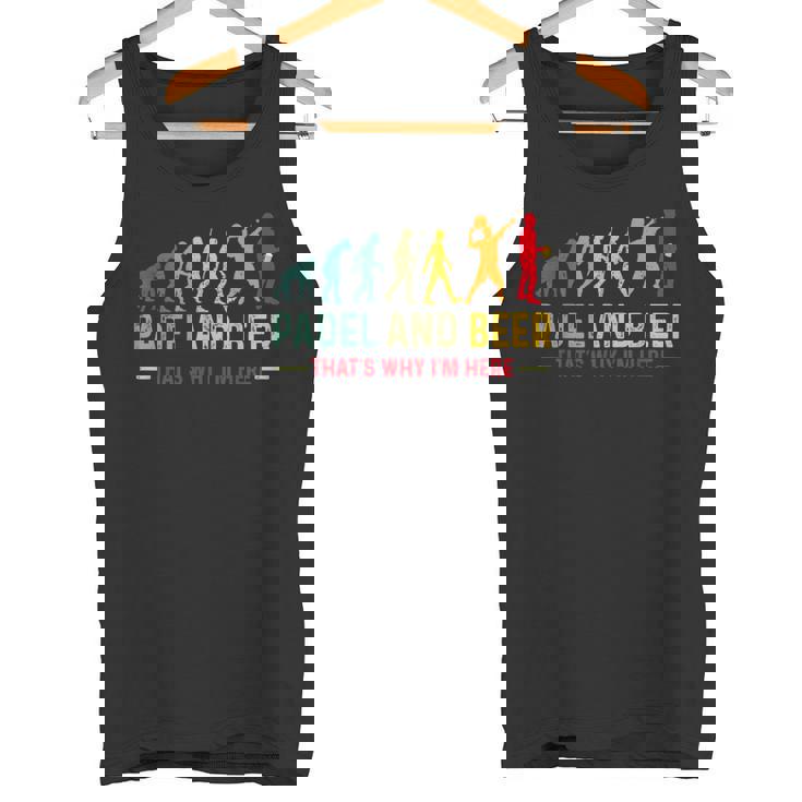 Padel Y Cerveza Evolución Divertida Para Amantes Del Pádel Camiseta sin mangas